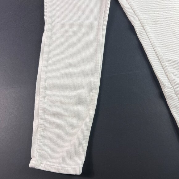 Oat New York Pants Women's 31x27* High Rise Skinny Crop Corduroy White Tag 30 - Picture 6 of 16